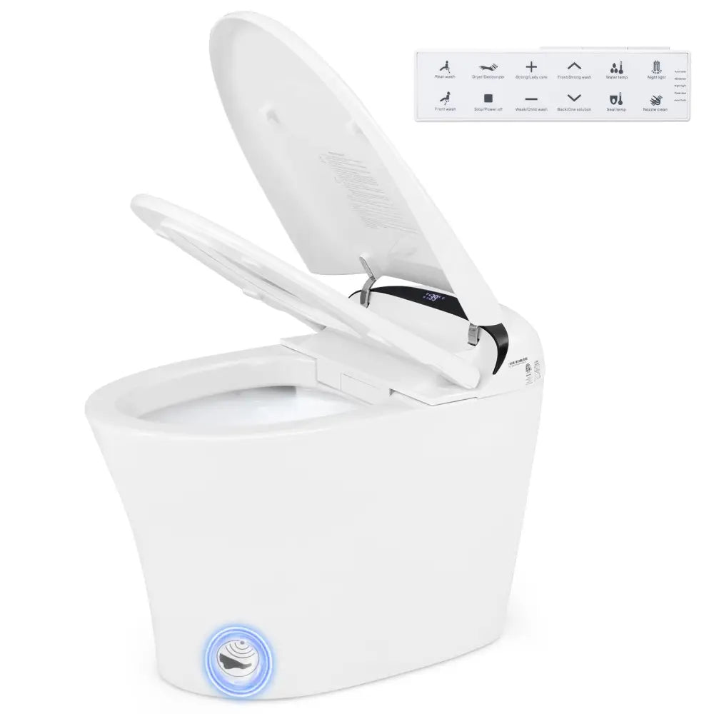 One-Piece Elongated Smart Toilet Bidet 1.28 GPF Dual-flush - Toilet