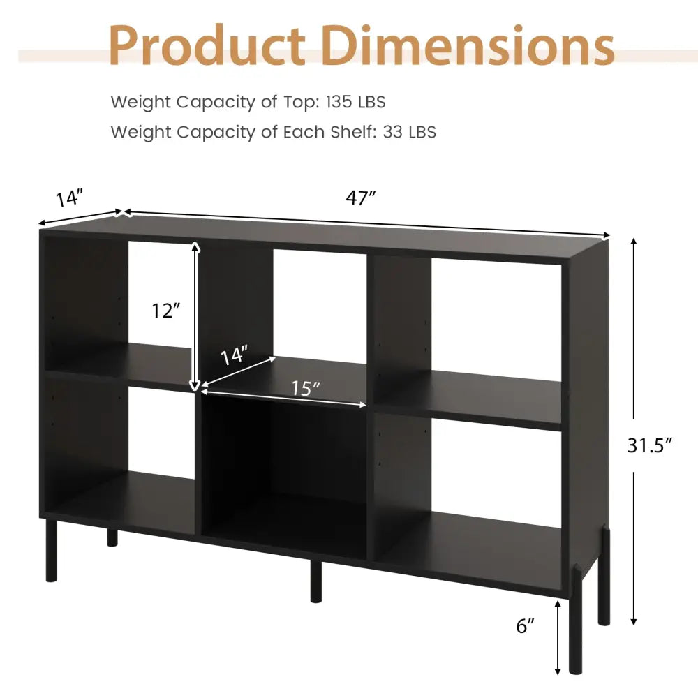 Open-Back Bookshelf with Drawer for Study-Black - Black - Bookcases
