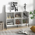 Open-Back Bookshelf with Drawer for Study-White - White - Bookcases