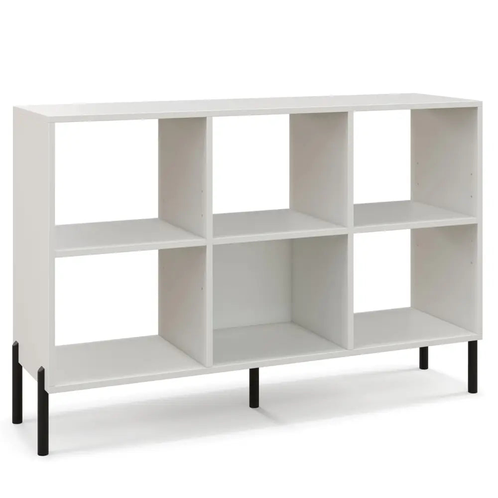 Open-Back Bookshelf with Drawer for Study-White - White - Bookcases