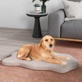 Orthopedic Dog Bed with Memory Foam Support for Large Dogs-Beige - Beige - Dog Supplies