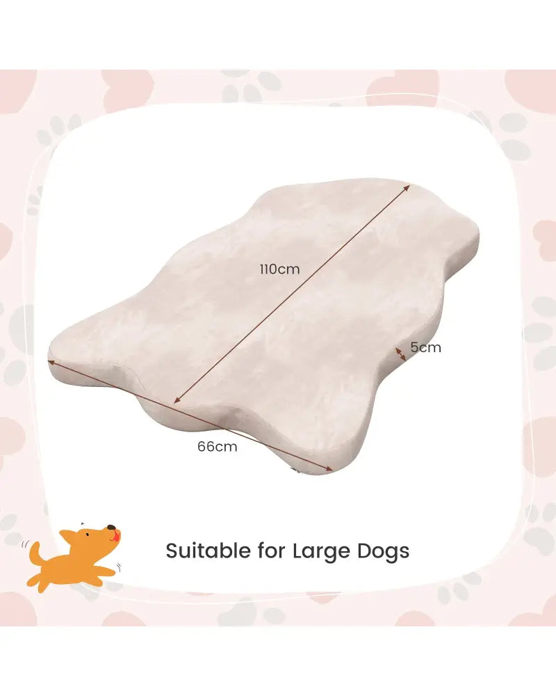 Orthopedic Dog Bed with Memory Foam Support for Large Dogs-Beige - Beige - Dog Supplies