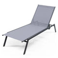 Outdoor Adjustable Chaise Lounge Chair with Lay Flat Position and Quick-Drying Fabric - Multicolor - Outdoor Chaise