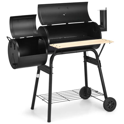Outdoor BBQ Grill Barbecue Pit Patio Cooker - Black - Outdoor Grills