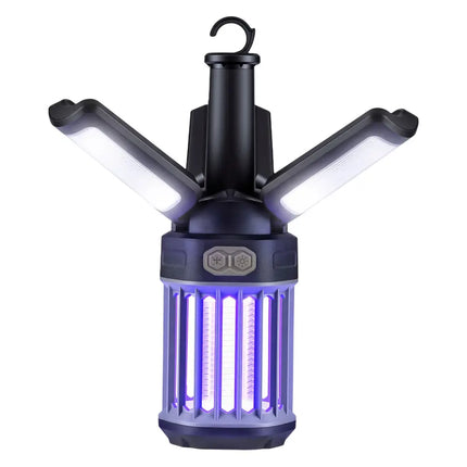 Outdoor Bug Zapper with Foldable Camping Lantern USB-C Rechargeable Electric Mosquito Killer - Camping
