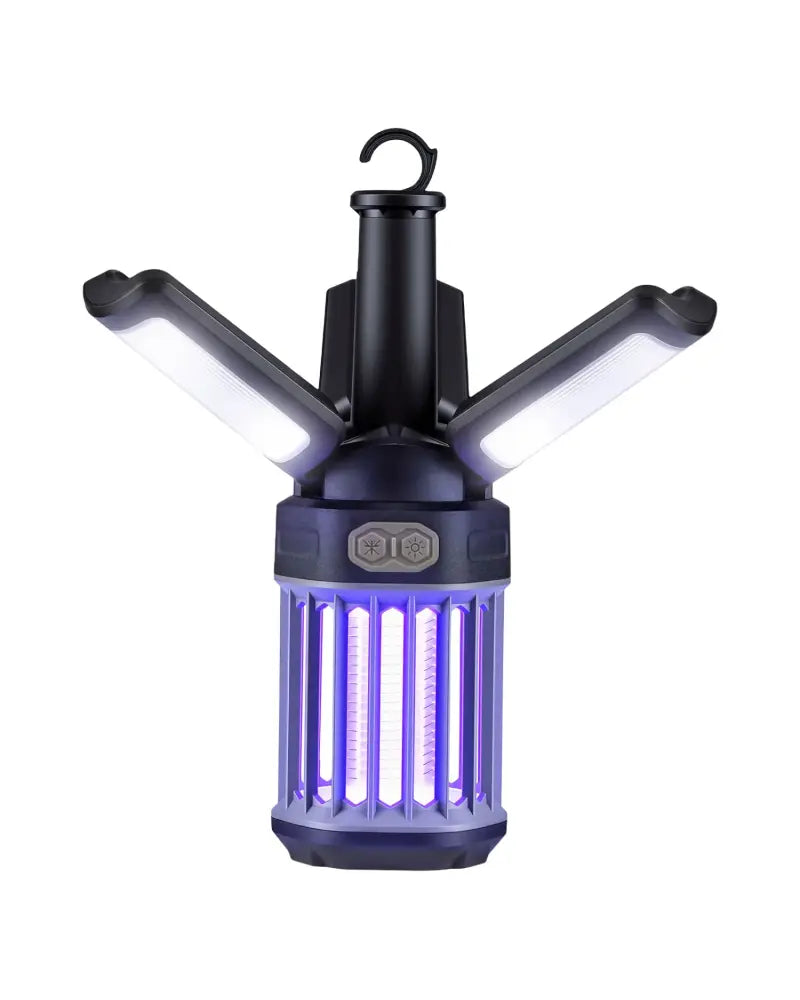 Outdoor Bug Zapper with Foldable Camping Lantern USB-C Rechargeable Electric Mosquito Killer - Camping