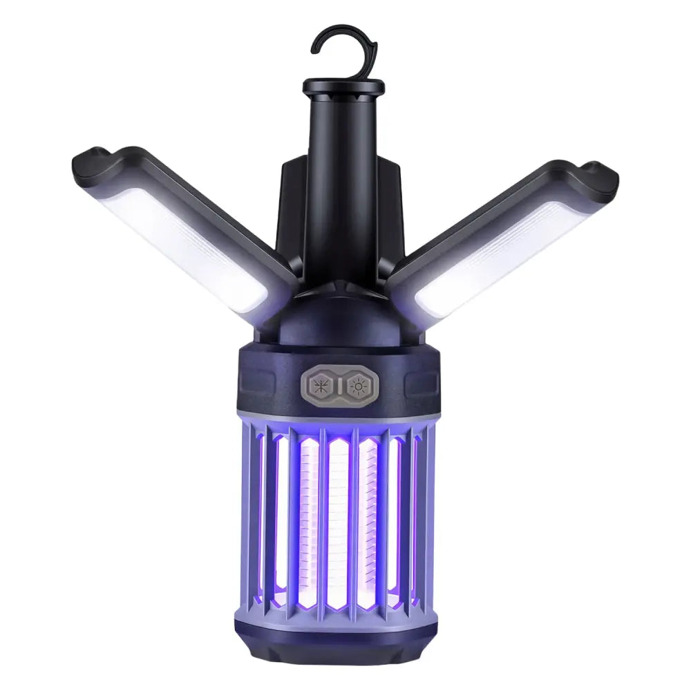 Outdoor Bug Zapper with Foldable Camping Lantern USB-C Rechargeable Electric Mosquito Killer - Camping