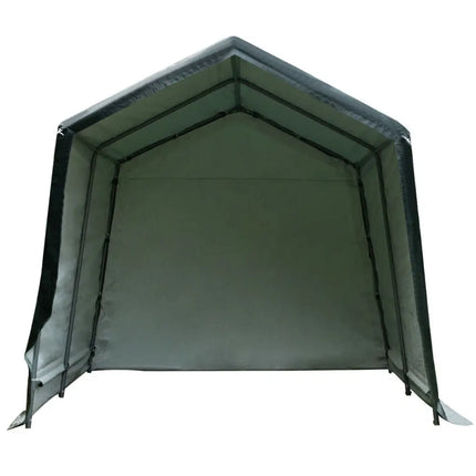 Outdoor Carport Shed with Sidewalls and Waterproof Ripstop Cover-10 x 10 ft - Carports