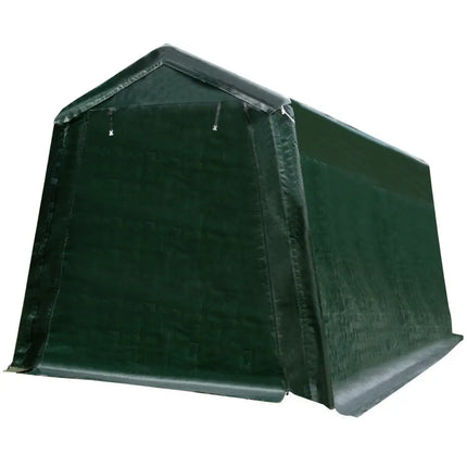 Outdoor Carport Shed with Sidewalls and Waterproof Ripstop Cover-10 x 10 ft - Carports