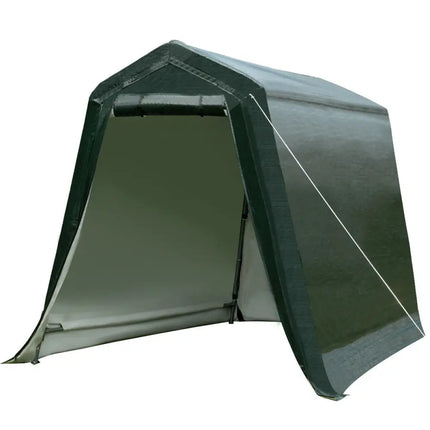 Outdoor Carport Shed with Sidewalls and Waterproof Ripstop Cover-6 x 8 ft - Carports