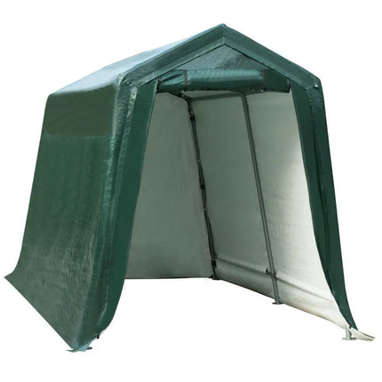 Outdoor Carport Shed with Sidewalls and Waterproof Ripstop Cover-7 x 12 ft - Carports