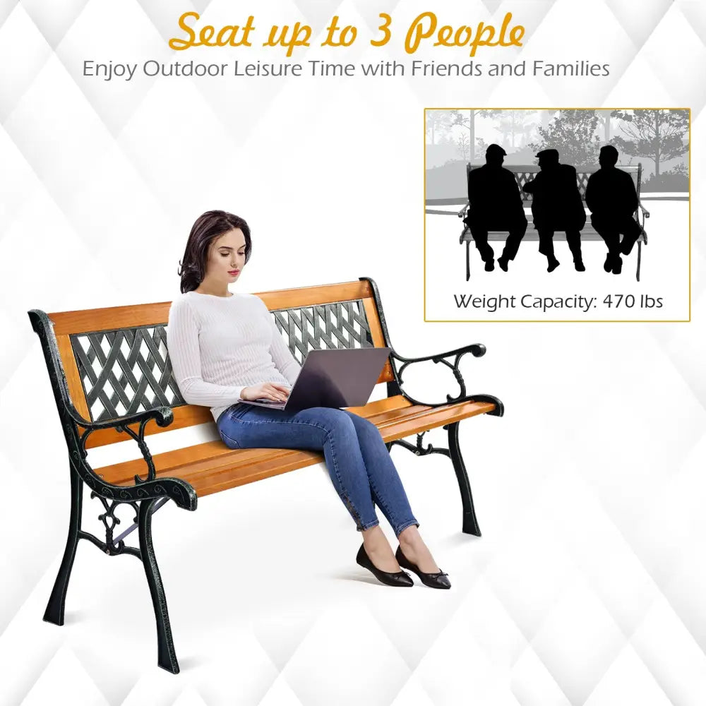 Outdoor Cast Iron Patio Bench - Outdoor Benches