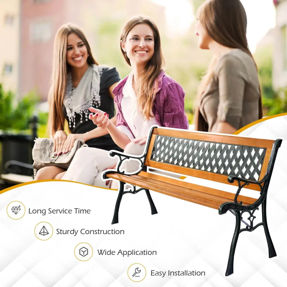 Outdoor Cast Iron Patio Bench - Outdoor Benches