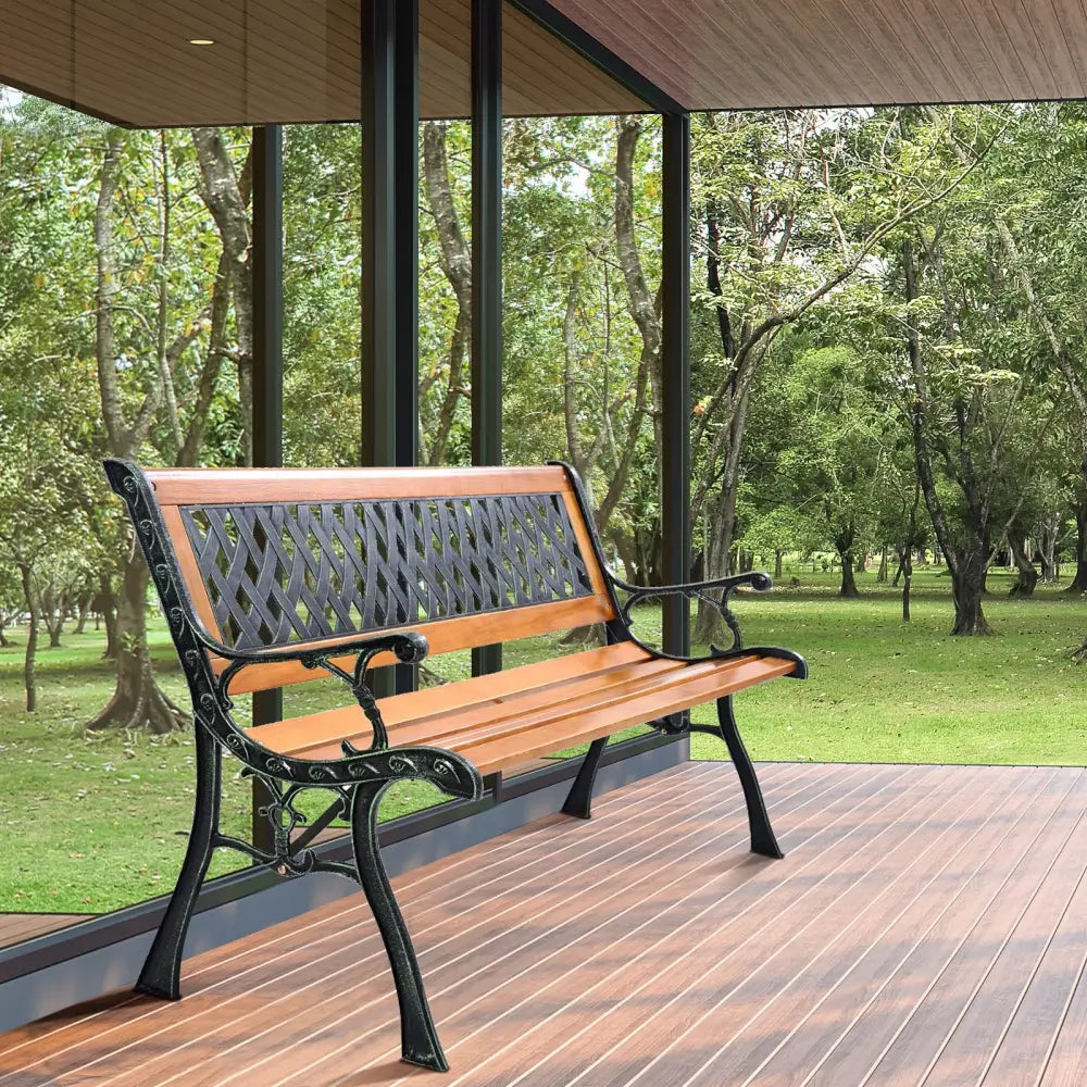 Outdoor Cast Iron Patio Bench - Outdoor Benches