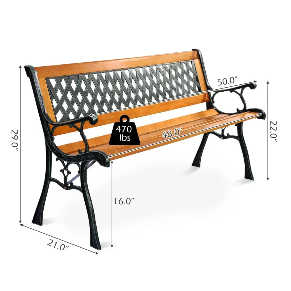 Outdoor Cast Iron Patio Bench - Outdoor Benches