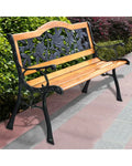 Outdoor Cast Iron Patio Bench Rose - Outdoor Benches