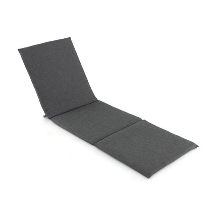 Outdoor Chaise Lounge Cushion Patio Furniture Folding Pad with Fixing Straps-Dark Gray - Dark Gray - Outdoor Furniture