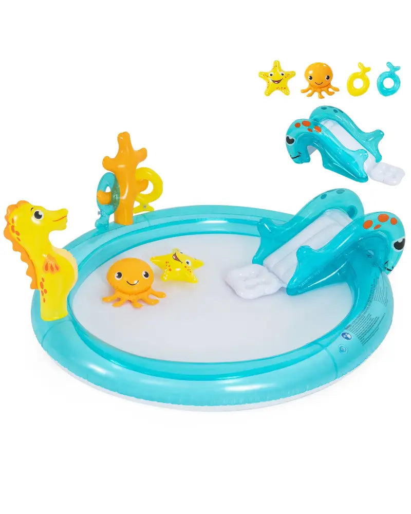Outdoor Children Summer Water Park for Backyard and Garden - Multicolor - Inflatable Water Slides