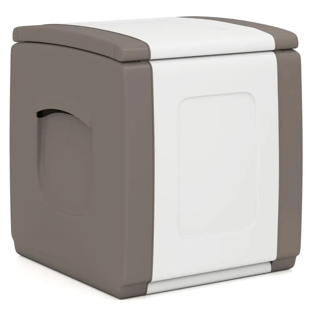 Outdoor Deck Box with Lid for Packages and Garden-Beige - Beige - Sheds & Outdoor Storage