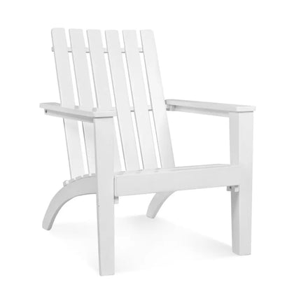 Outdoor Durable Patio Acacia Wood Adirondack Lounge Armchair-White - White - Adirondack Chairs