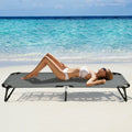 Outdoor Folding Camping Bed for Sleeping Hiking Travel-Gray - Gray - Camping Furniture