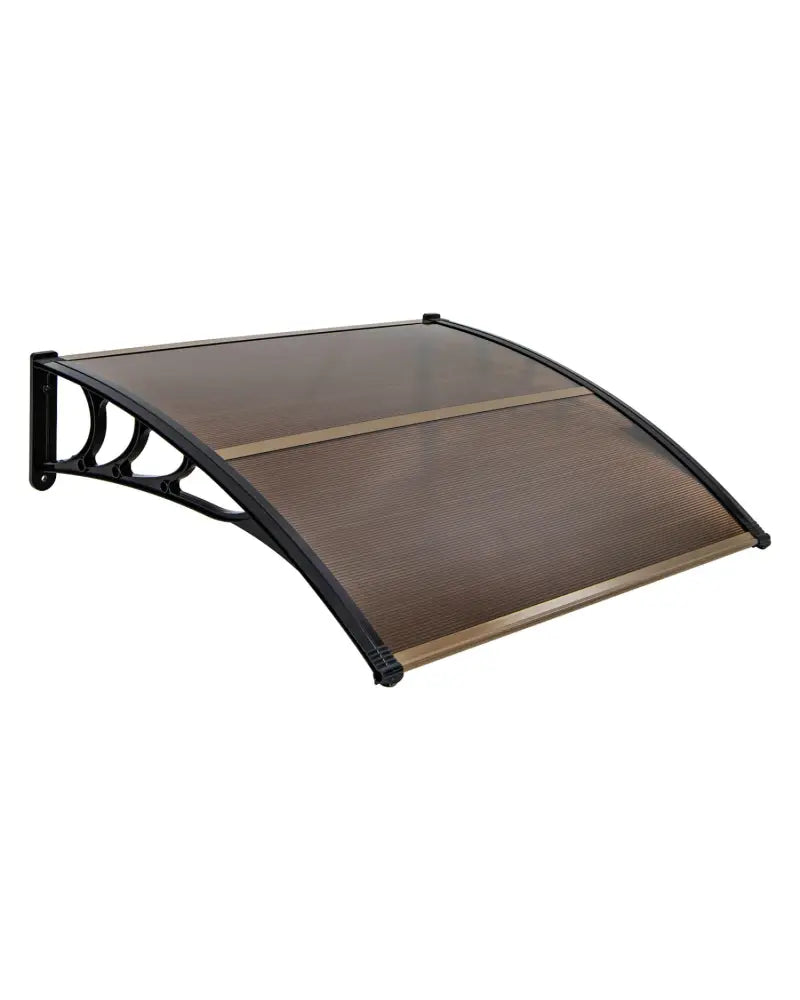 Outdoor Front Door Patio Overhang Awning for Sunlight Rain Snow Wind Protection-48 x 40 Inch - Brown - Outdoor Shades