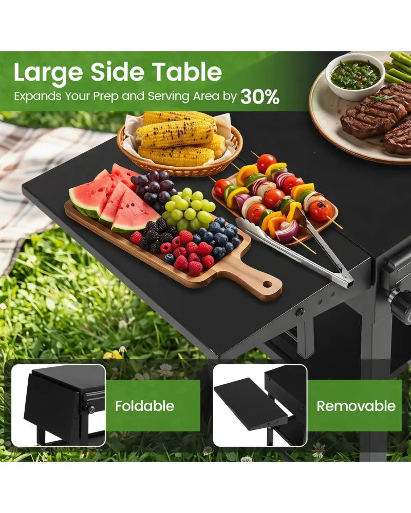 Outdoor Grill Cart Foldable Grilling Table for Blackstone Griddle with 31 x 17 Tabletop - Outdoor Grills