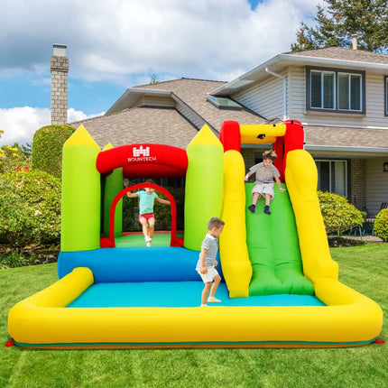 Outdoor Inflatable Bounce House with 480 W Blower - Inflatable Water Slides