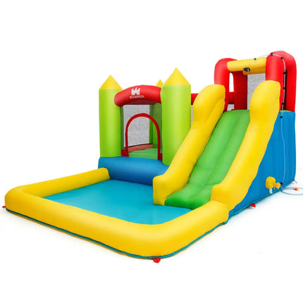 Outdoor Inflatable Bounce House with 480 W Blower - Inflatable Water Slides