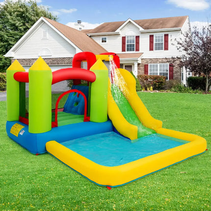 Outdoor Inflatable Bounce House with 480 W Blower - Inflatable Water Slides