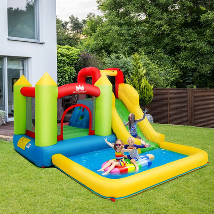 Outdoor Inflatable Bounce House with 480 W Blower - Inflatable Water Slides