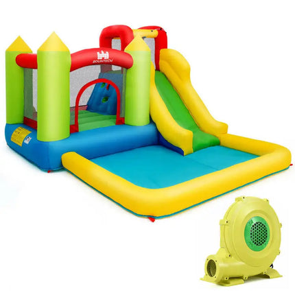 Outdoor Inflatable Bounce House with 480 W Blower - Inflatable Water Slides