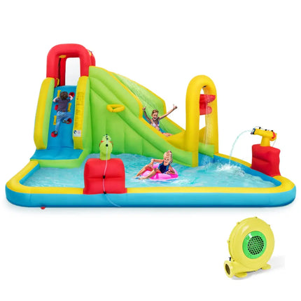 Outdoor Inflatable Water Bounce House with 480W Blower - Inflatable Water Slides