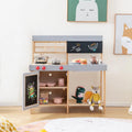 Outdoor Kid’s Mud Kitchen Set with Detachable Water Box for Toddlers Over 3 - Multicolor - Play Kitchen Sets