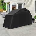 Outdoor Motorcycle Shelter Waterproof Motorbike Storage Tent with Cover-Black - Black - Carports