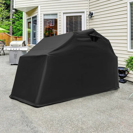 Outdoor Motorcycle Shelter Waterproof Motorbike Storage Tent with Cover-Black - Black - Carports
