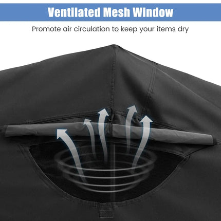Outdoor Motorcycle Shelter Waterproof Motorbike Storage Tent with Cover-Black - Black - Carports