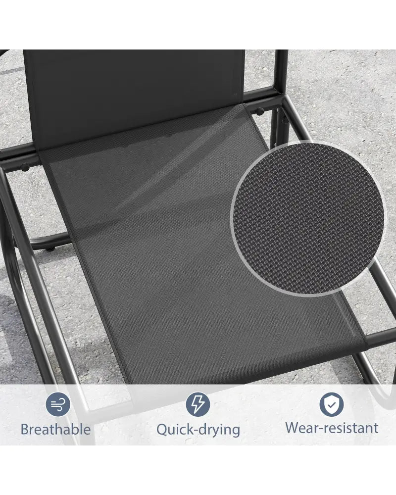 Outdoor Patio Chairs Set of 2 with Removable Cushions and Adjustable Foot Pads-Gray - Gray - Patio Dining Chairs