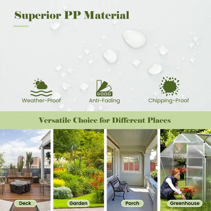 Outdoor Planter Box Self-Watering Raised Garden Bed Trellis with Water Level Indicator-Greyish-white - Light Gray