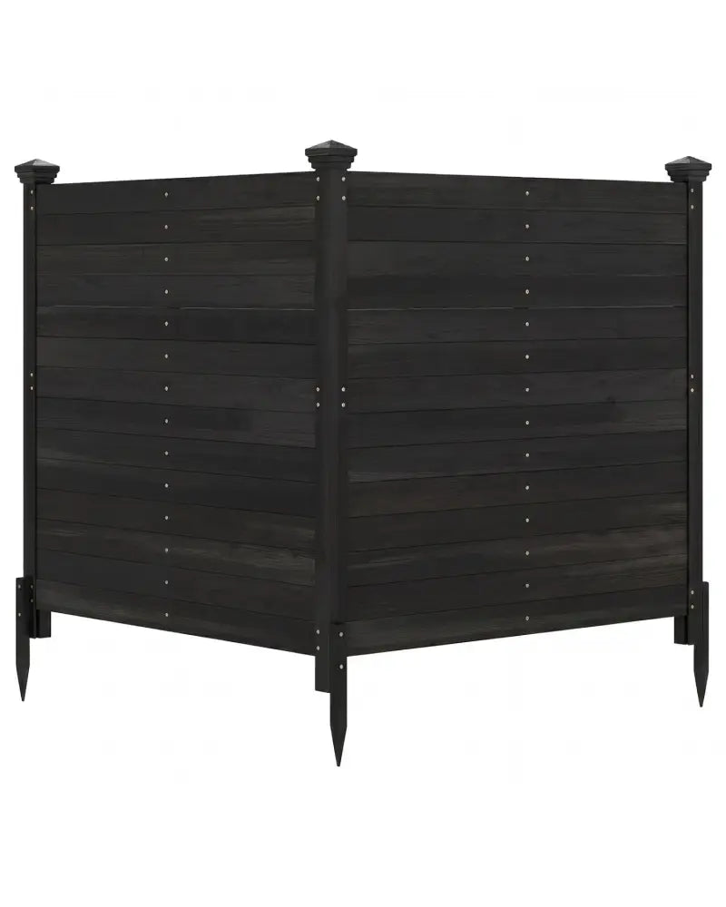 Outdoor Privacy Air Conditioner Fence for Outside and Backyard-Black - Black - Outdoor Privacy Screens