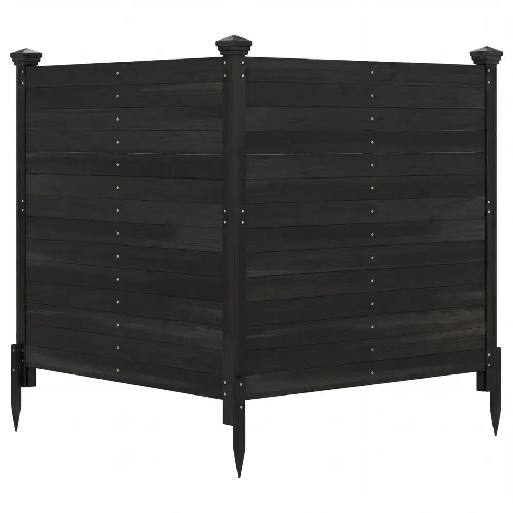 Outdoor Privacy Air Conditioner Fence for Outside and Backyard-Black - Black - Outdoor Privacy Screens