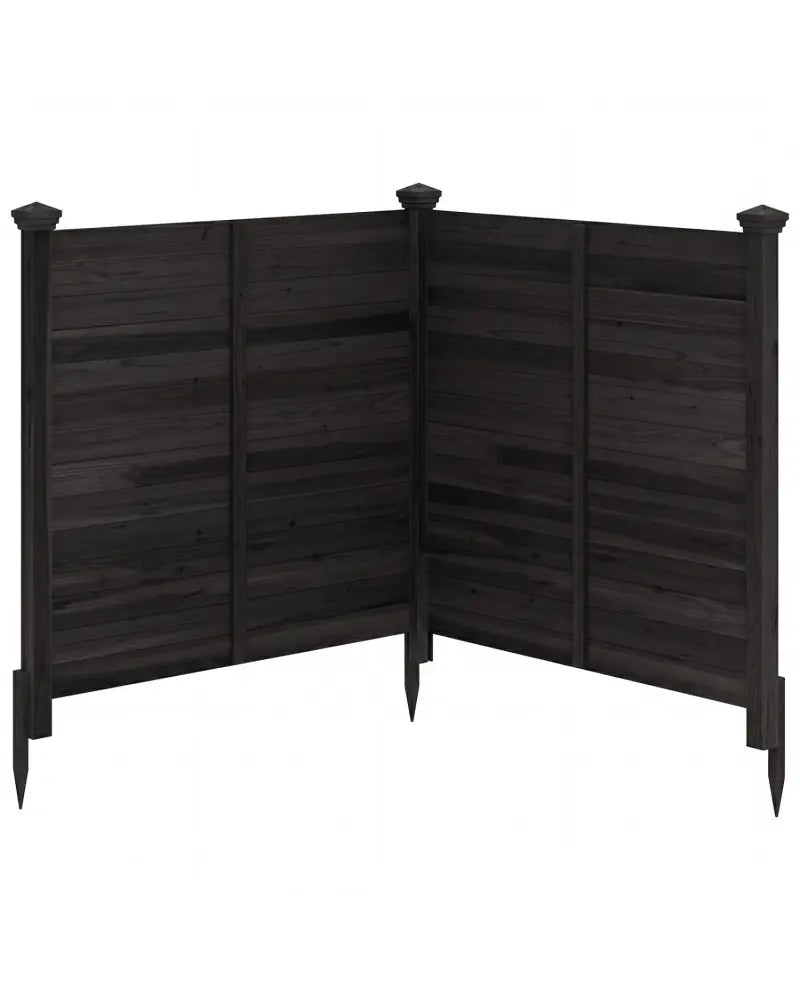 Outdoor Privacy Air Conditioner Fence for Outside and Backyard-Black - Black - Outdoor Privacy Screens