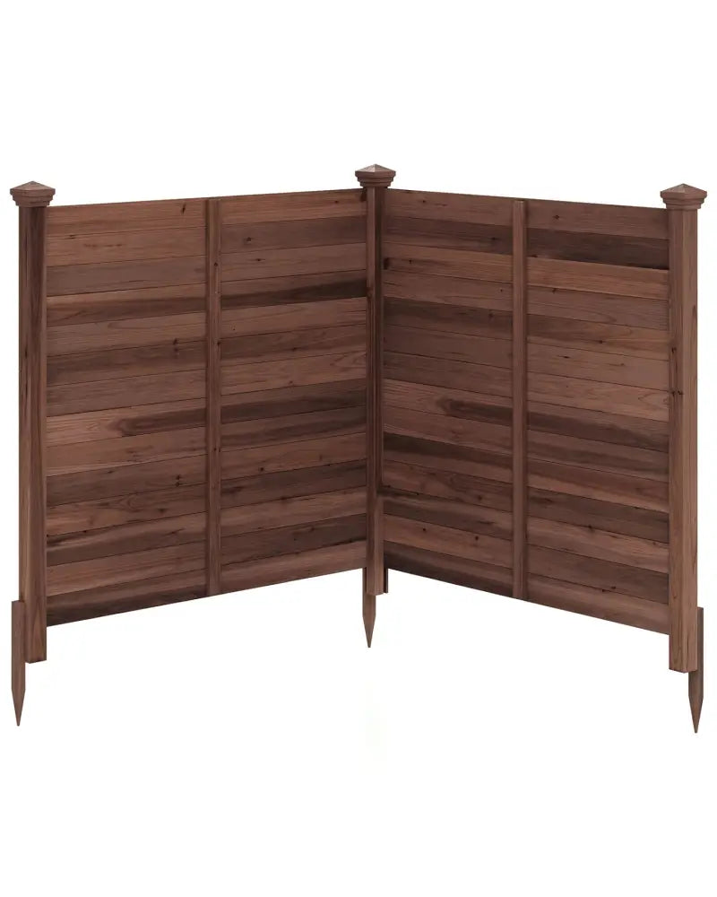 Outdoor Privacy Air Conditioner Fence for Outside and Backyard-Brown - Brown - Outdoor Privacy Screens