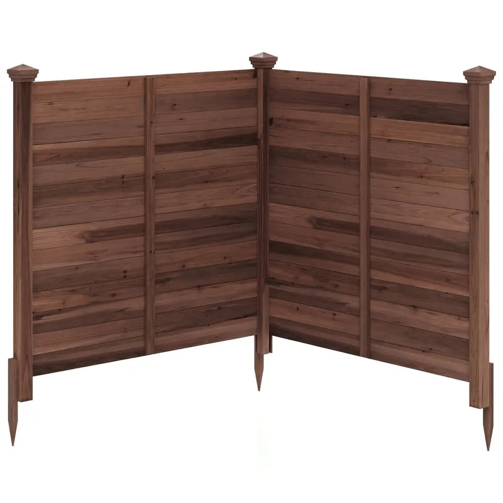 Outdoor Privacy Air Conditioner Fence for Outside and Backyard-Brown - Brown - Outdoor Privacy Screens