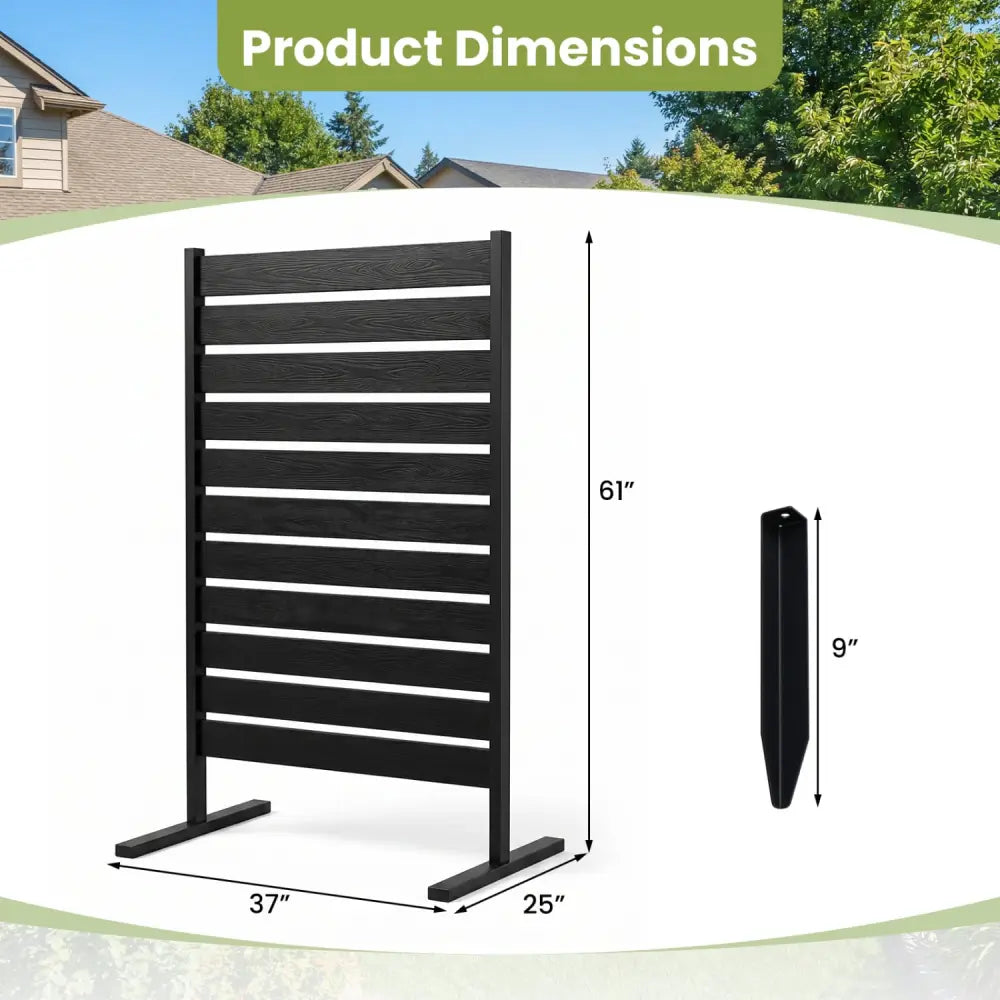 Outdoor Privacy Screen Fence for Backyard Pool Lawn-Black - Black - Outdoor Privacy Screens