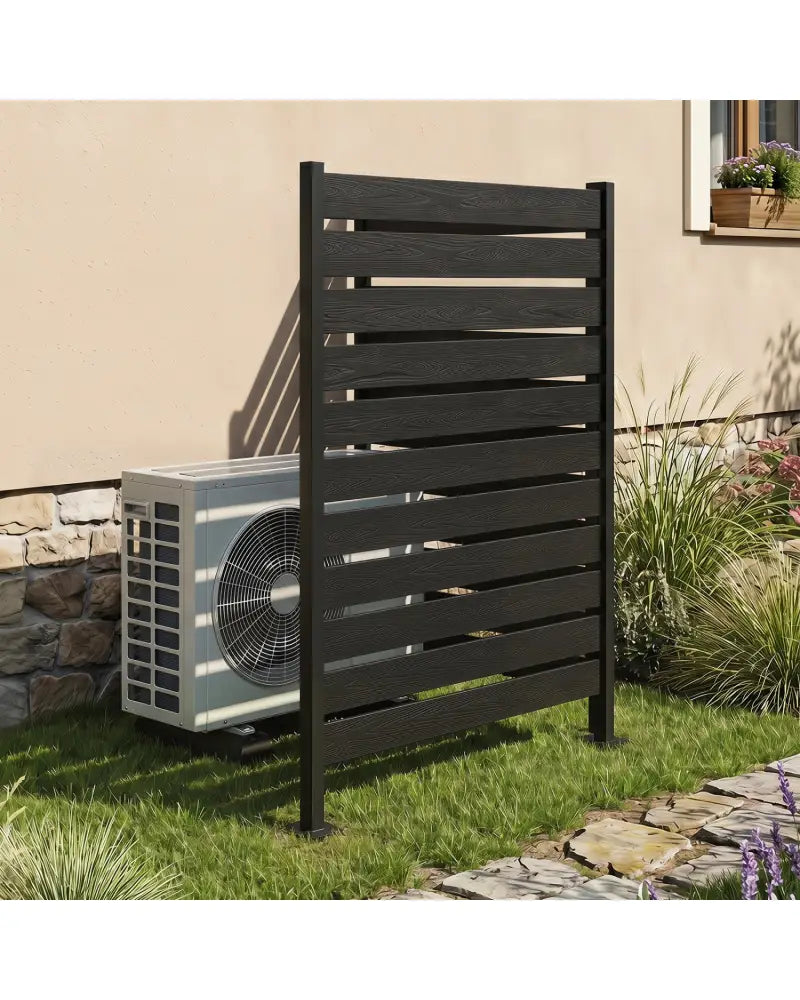 Outdoor Privacy Screen Fence for Backyard Pool Lawn-Black - Black - Outdoor Privacy Screens