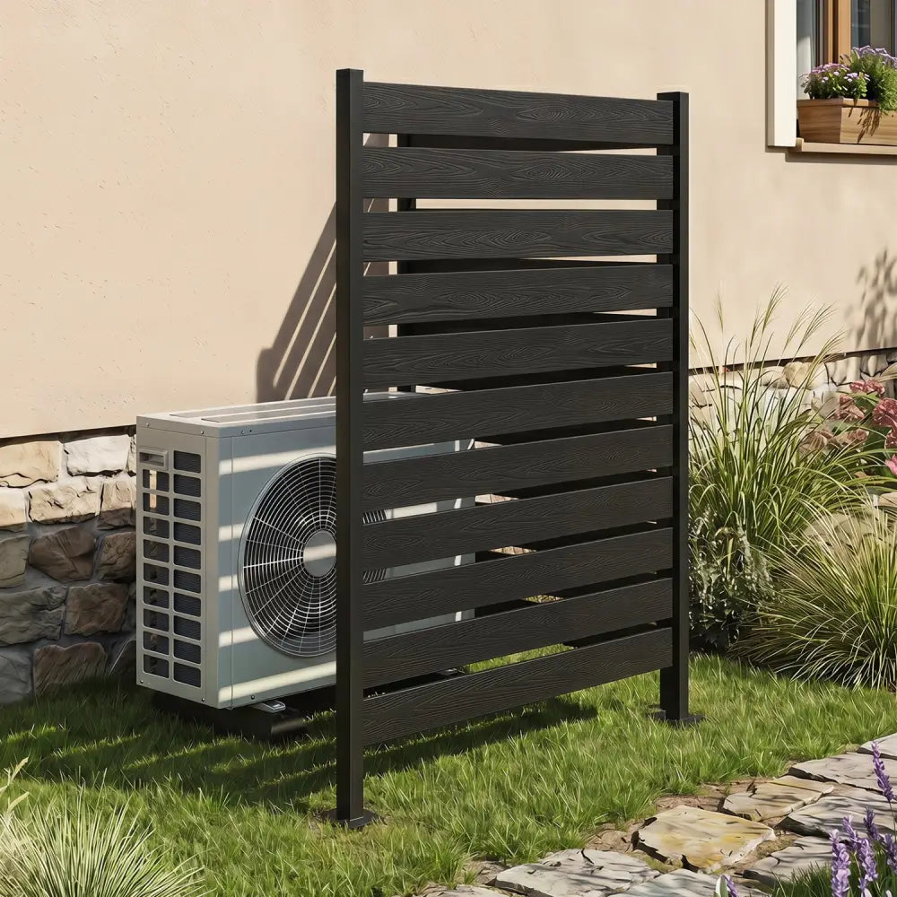 Outdoor Privacy Screen Fence for Backyard Pool Lawn-Black - Black - Outdoor Privacy Screens