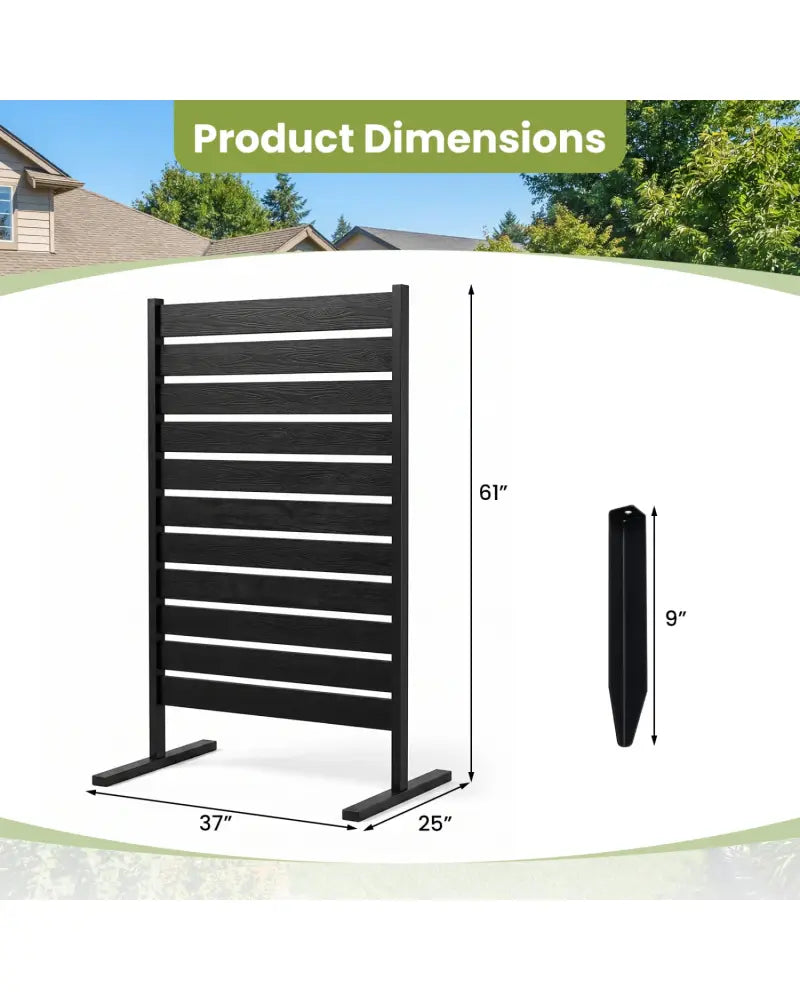 Outdoor Privacy Screen Fence for Backyard Pool Lawn-Black - Black - Outdoor Privacy Screens