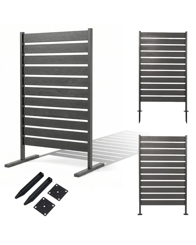 Outdoor Privacy Screen Fence for Backyard Pool Lawn-Gray - Gray - Outdoor Privacy Screens