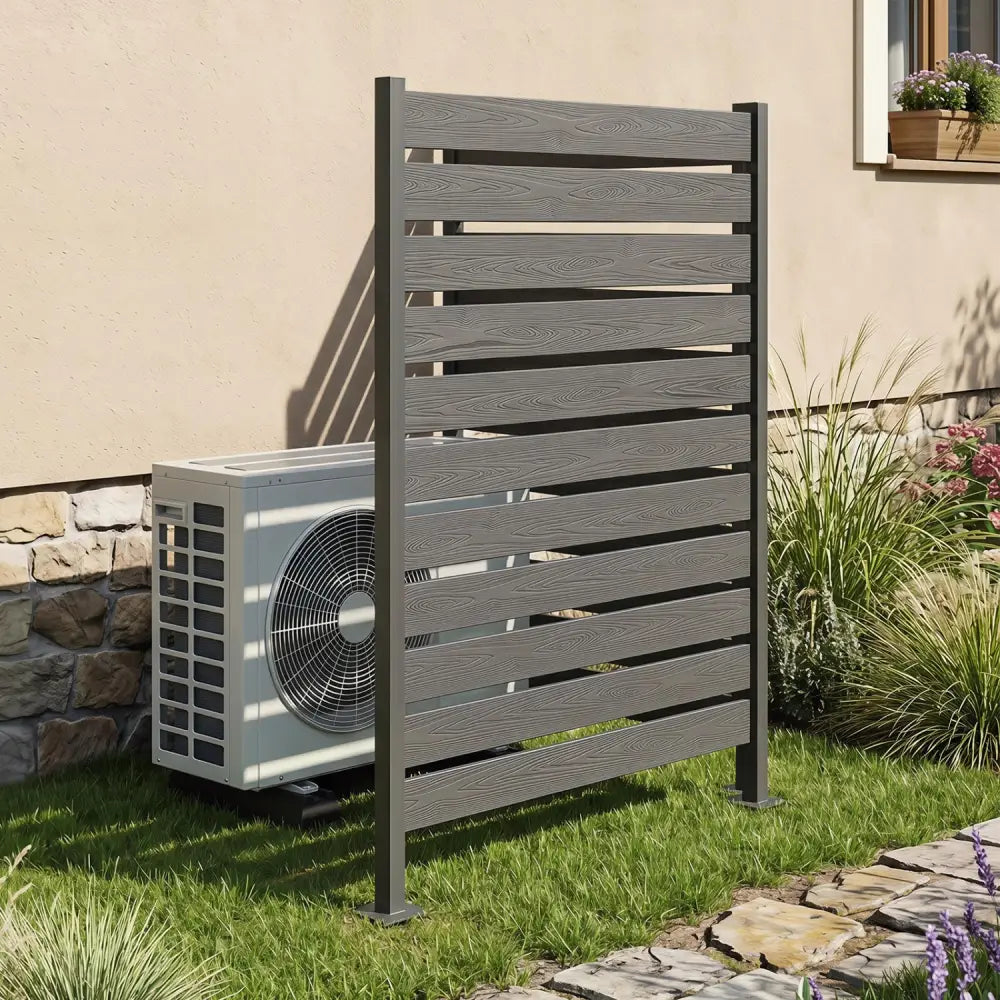 Outdoor Privacy Screen Fence for Backyard Pool Lawn-Gray - Gray - Outdoor Privacy Screens